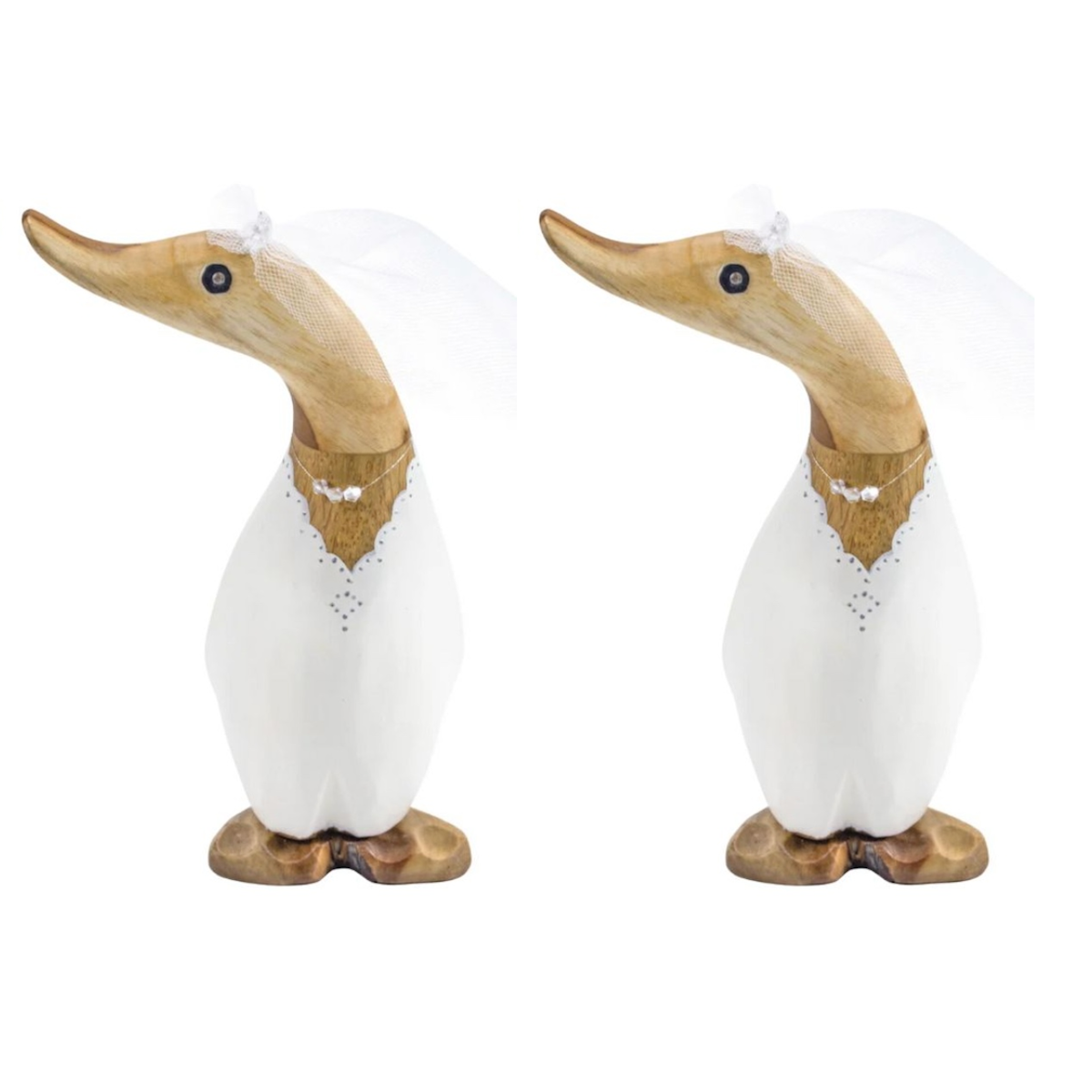 DCUK Natural Wooden Wedding Ducklings - Mrs and Mrs