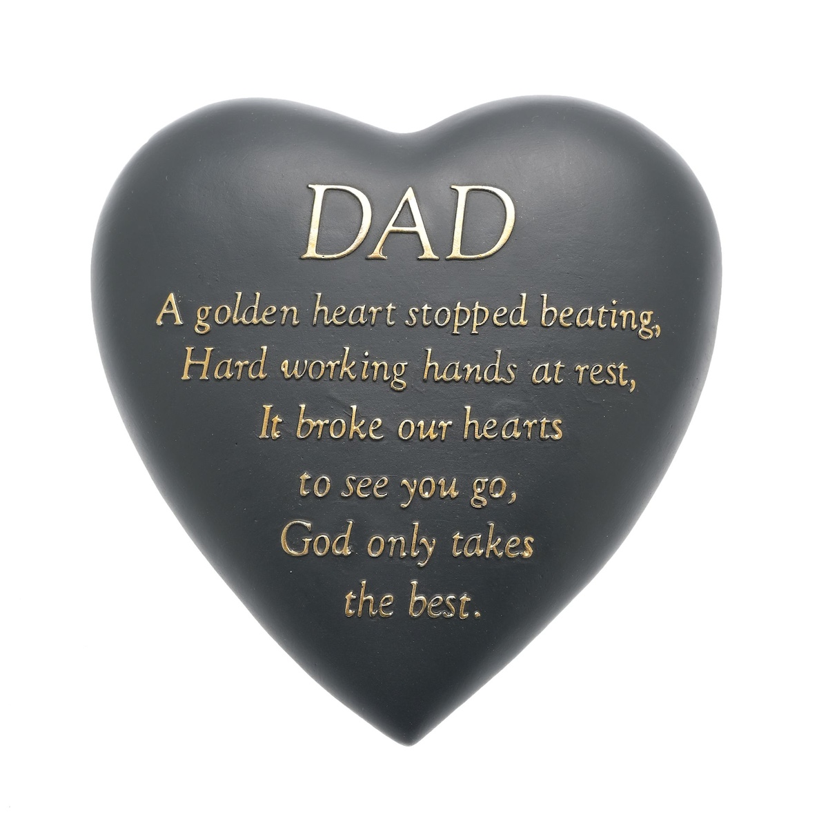 Widdop Dad Heart Shaped Graveside Plaque