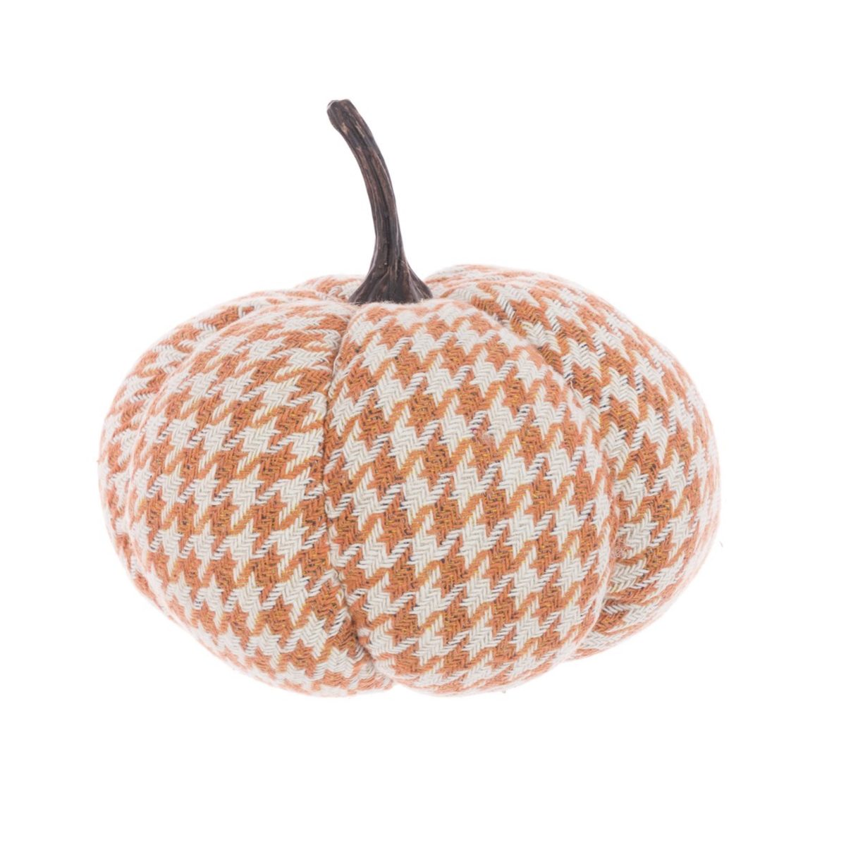 FloralSilk Houndstooth Fabric Pumpkin Halloween Decoration