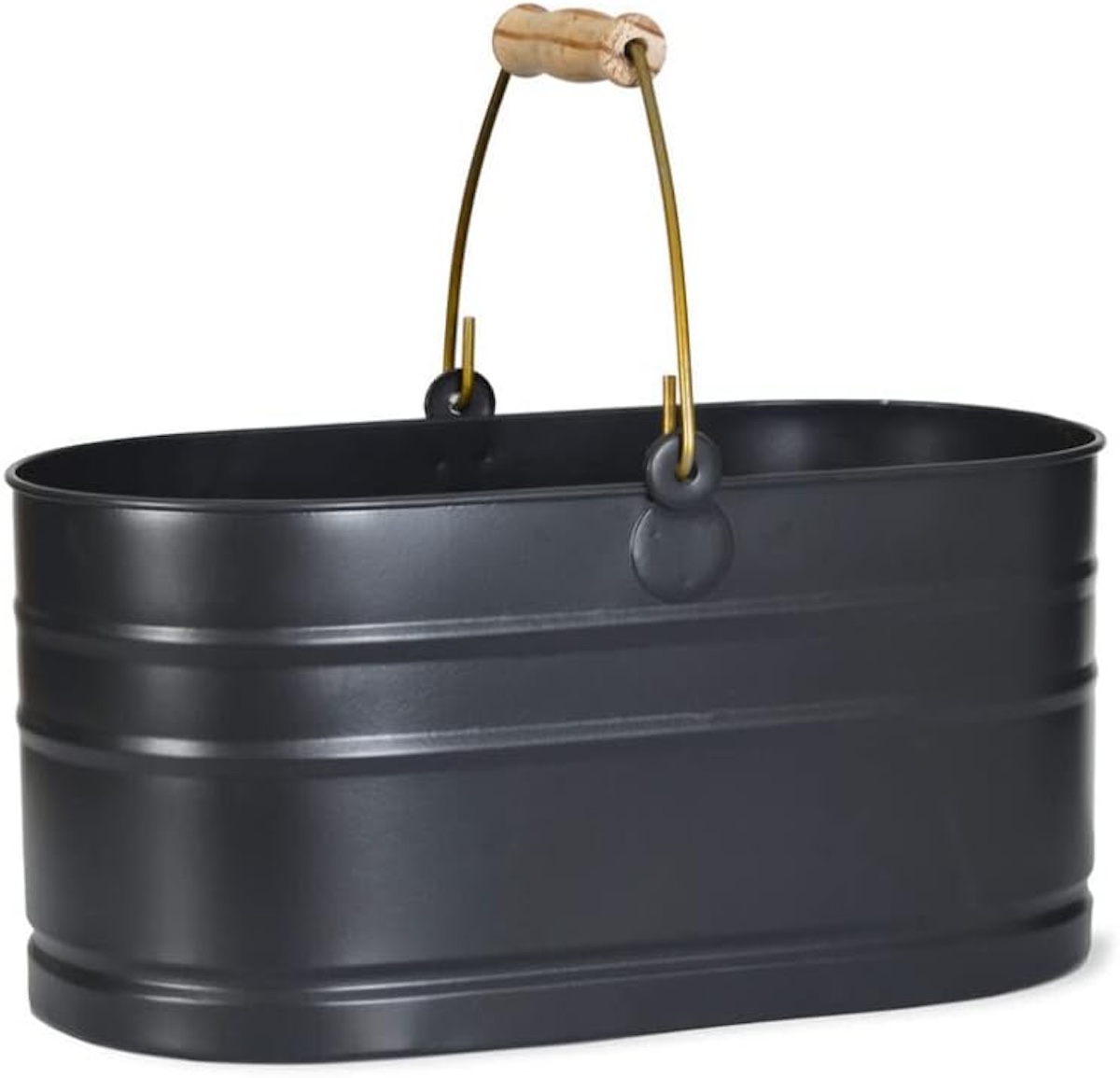 Garden Trading Powder Coated Steel Utility Bucket in Carbon