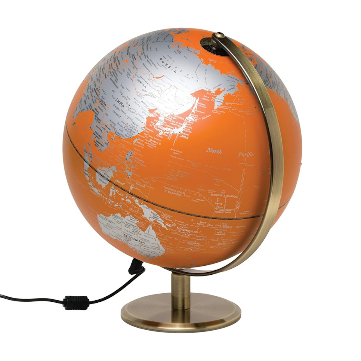 Gentlemen's Hardware Orange Rotatable Globe Light