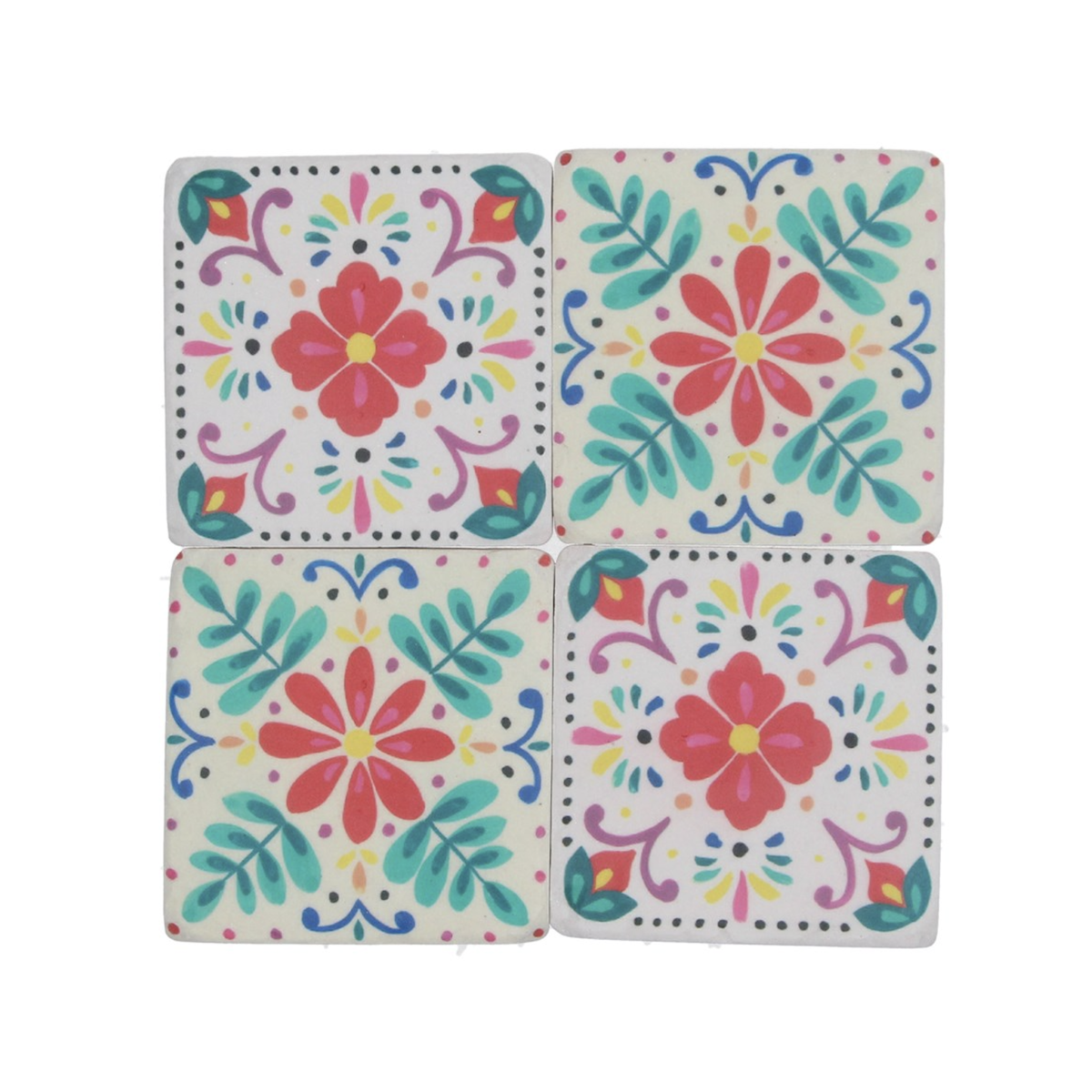 Gisela Graham Set of Four Resin Fiesta Design Coasters