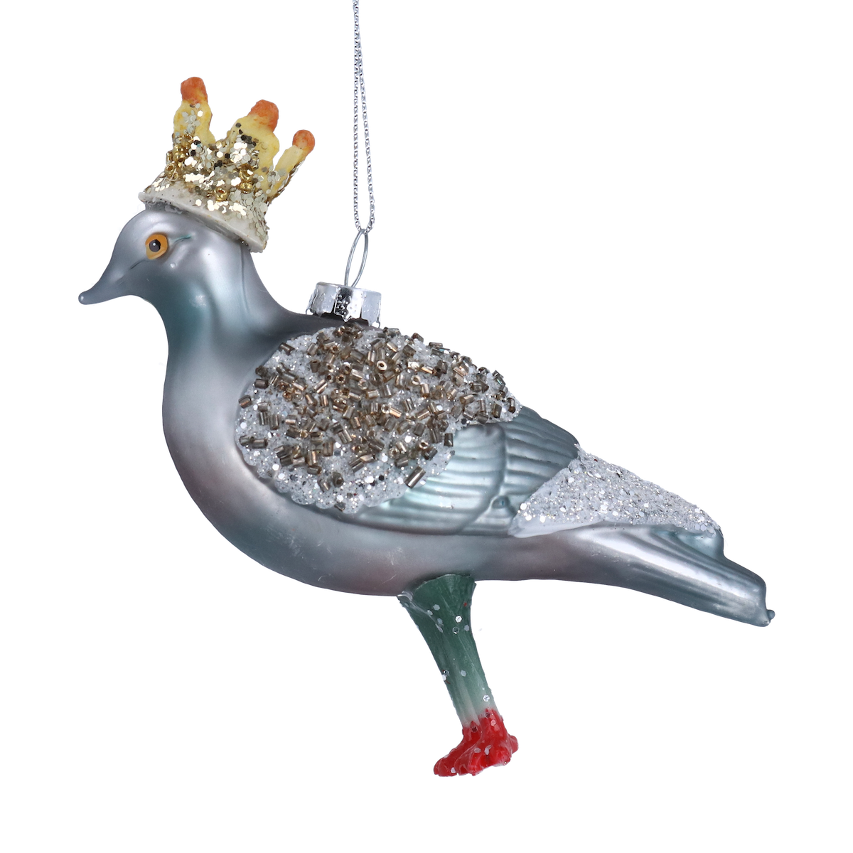 Gisela Graham Pigeon in Crown Christmas Tree Decoration