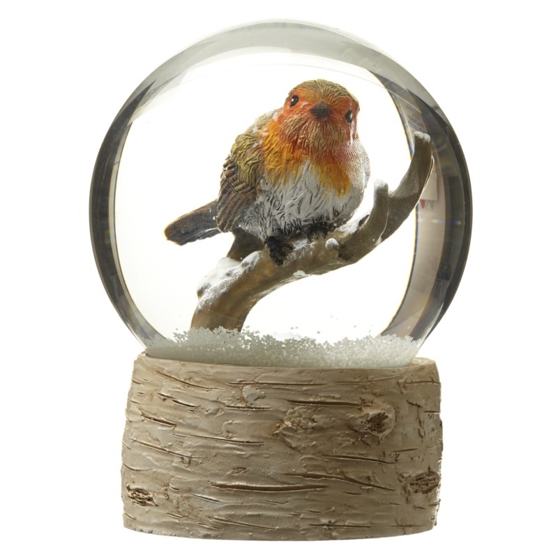 Heaven Sends Christmas Snow Globe With Robin