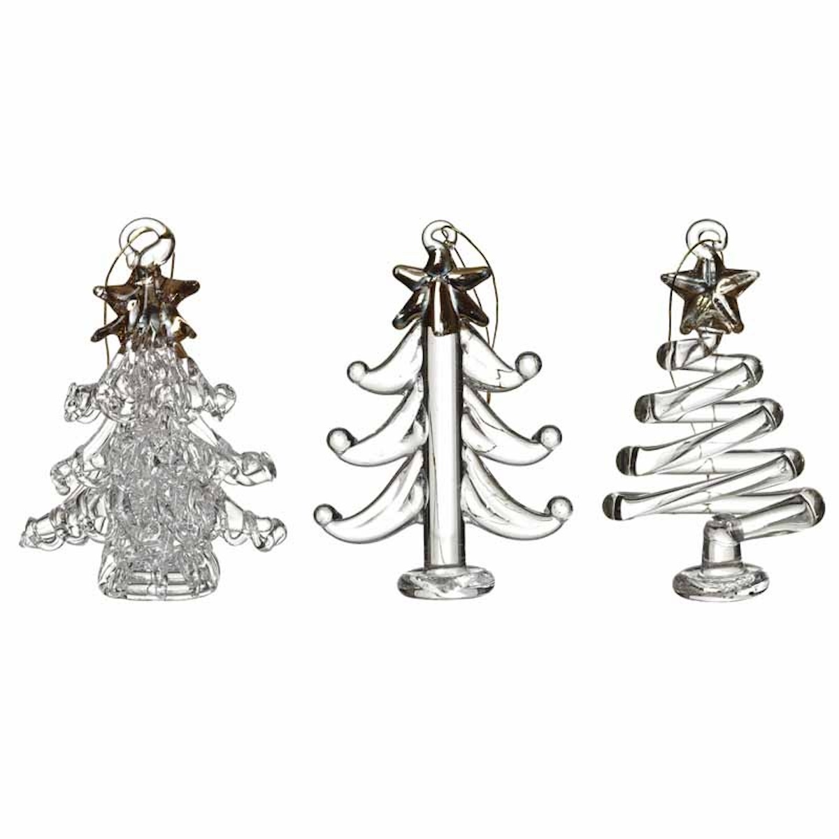 Heaven Sends Set of 3 Glass Christmas Tree Decorations