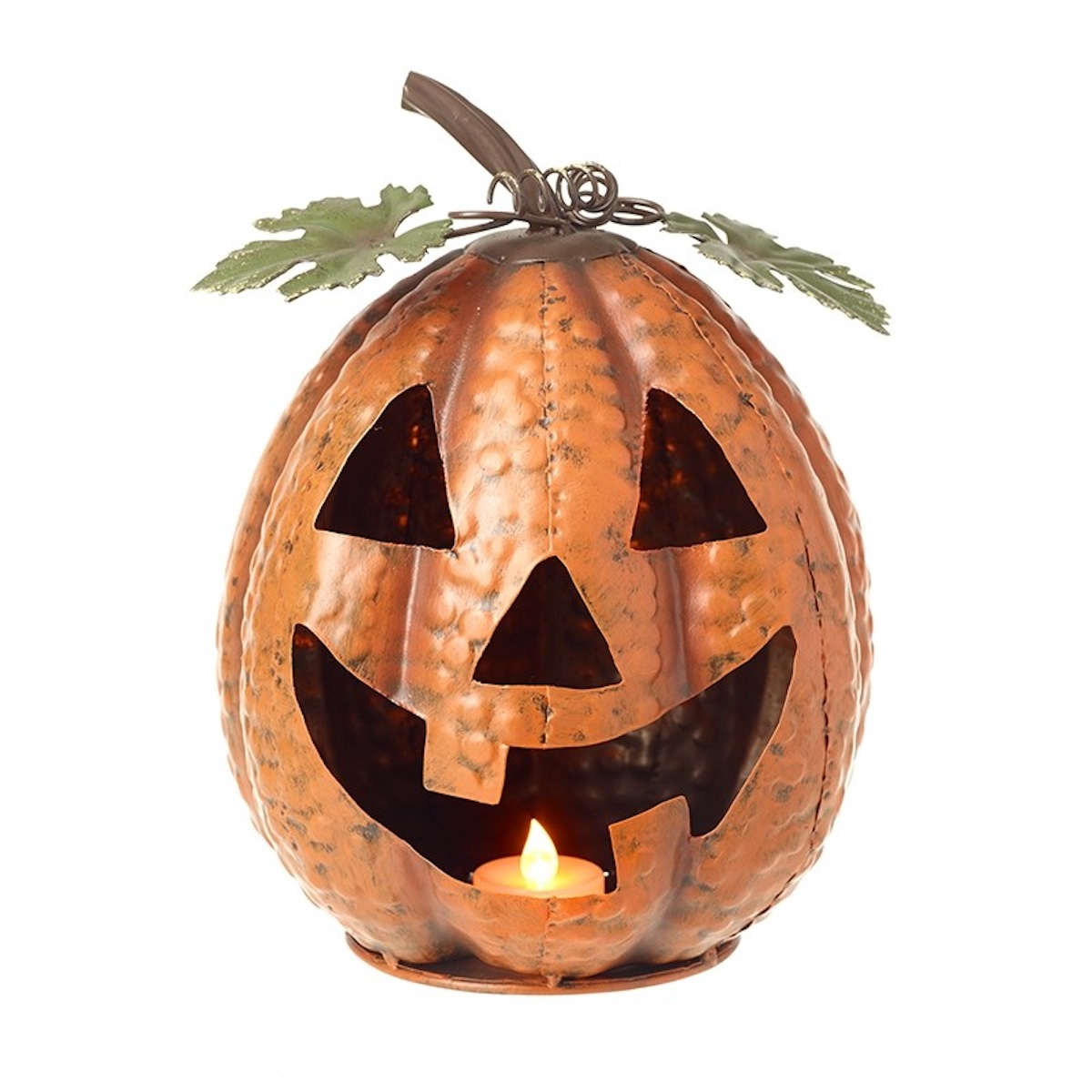 Heaven Sends Metal Light Up Pumpkin Halloween Decoration