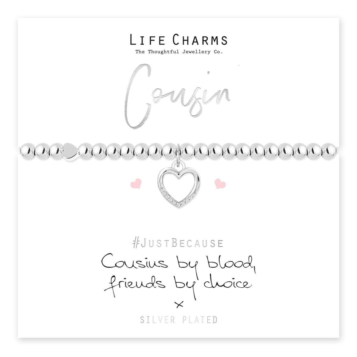 Life Charms Cousin Gift Boxed Bracelet