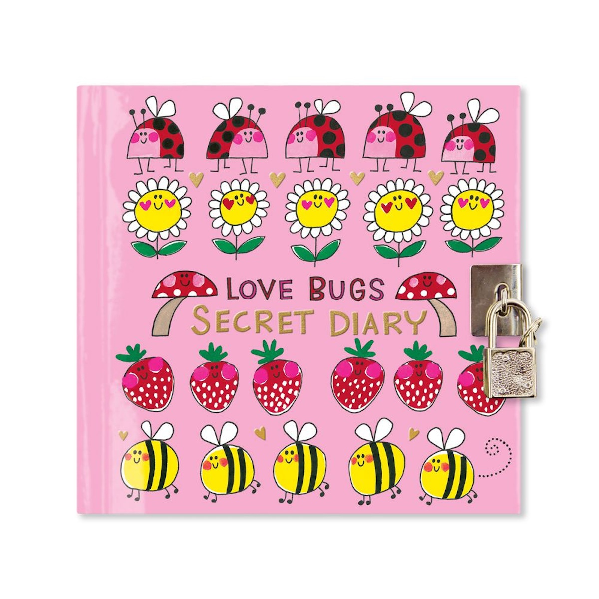 Rachel Ellen Love Bugs Secret Diary with Lock and Key