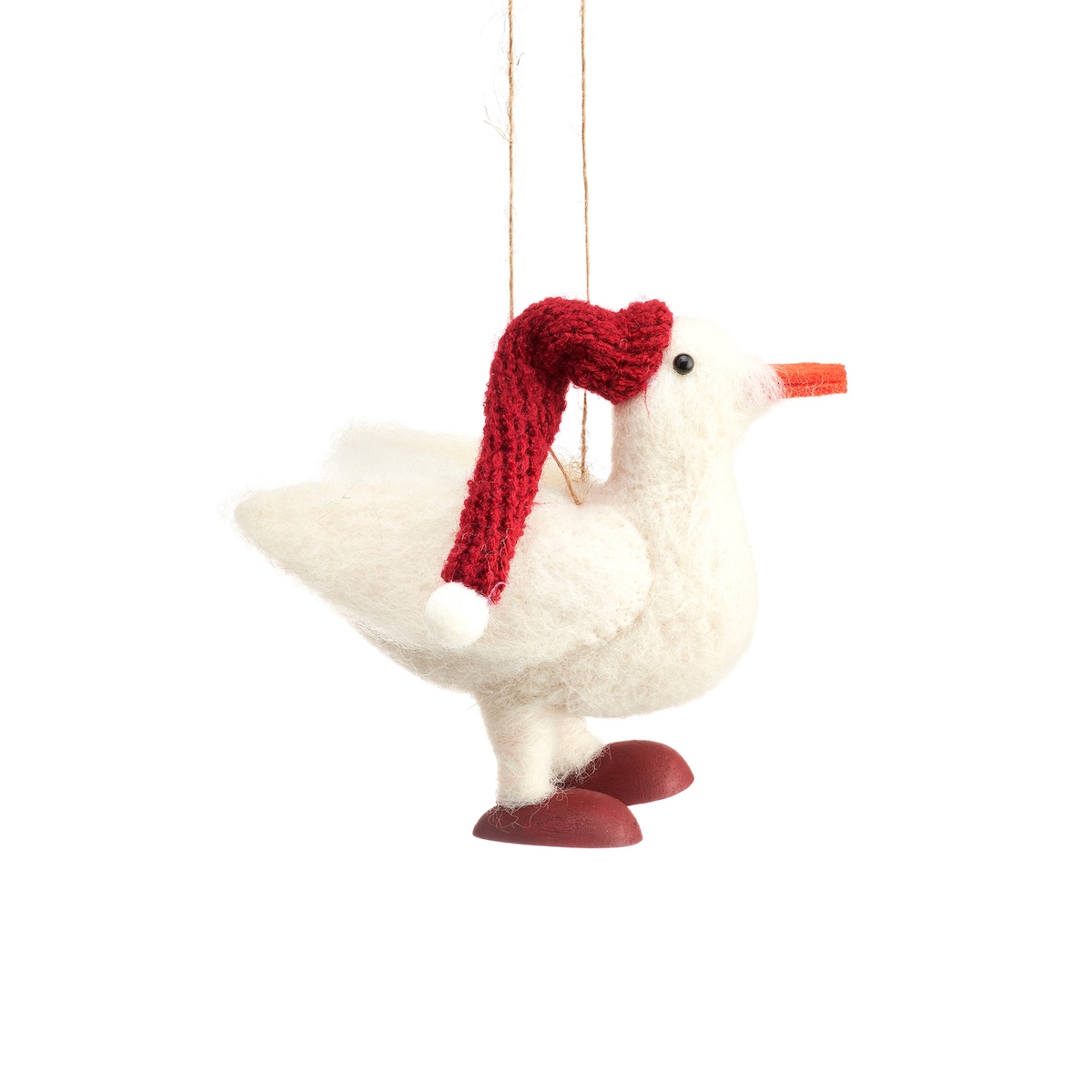 Sass & Belle Felt Goose Christmas Tree Decoration