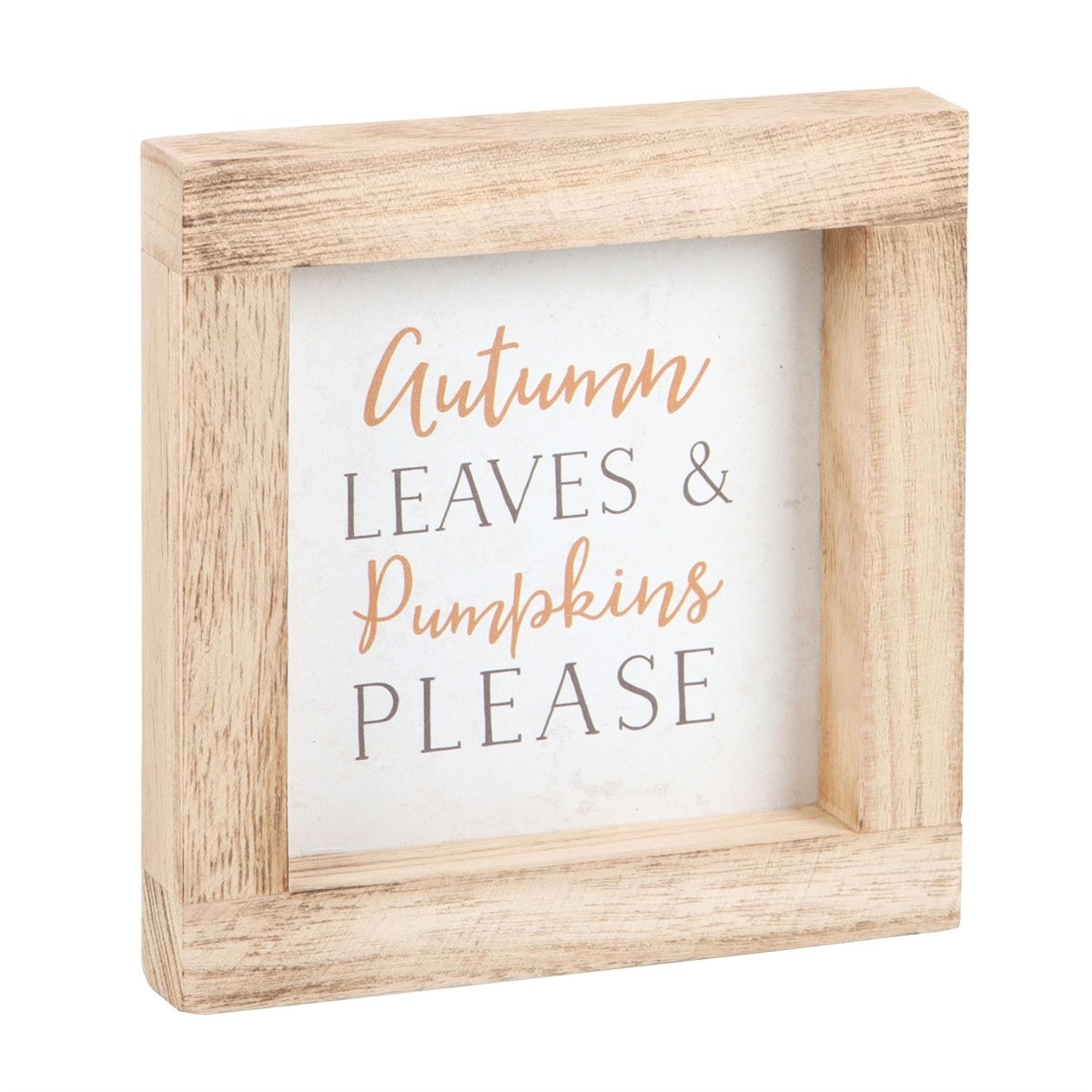 Something Different Autumn Leaves and Pumpkins Please Plaque