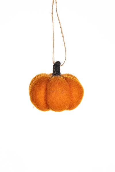 Shoeless Joe Felt Pumpkin Halloween Tree Decoration