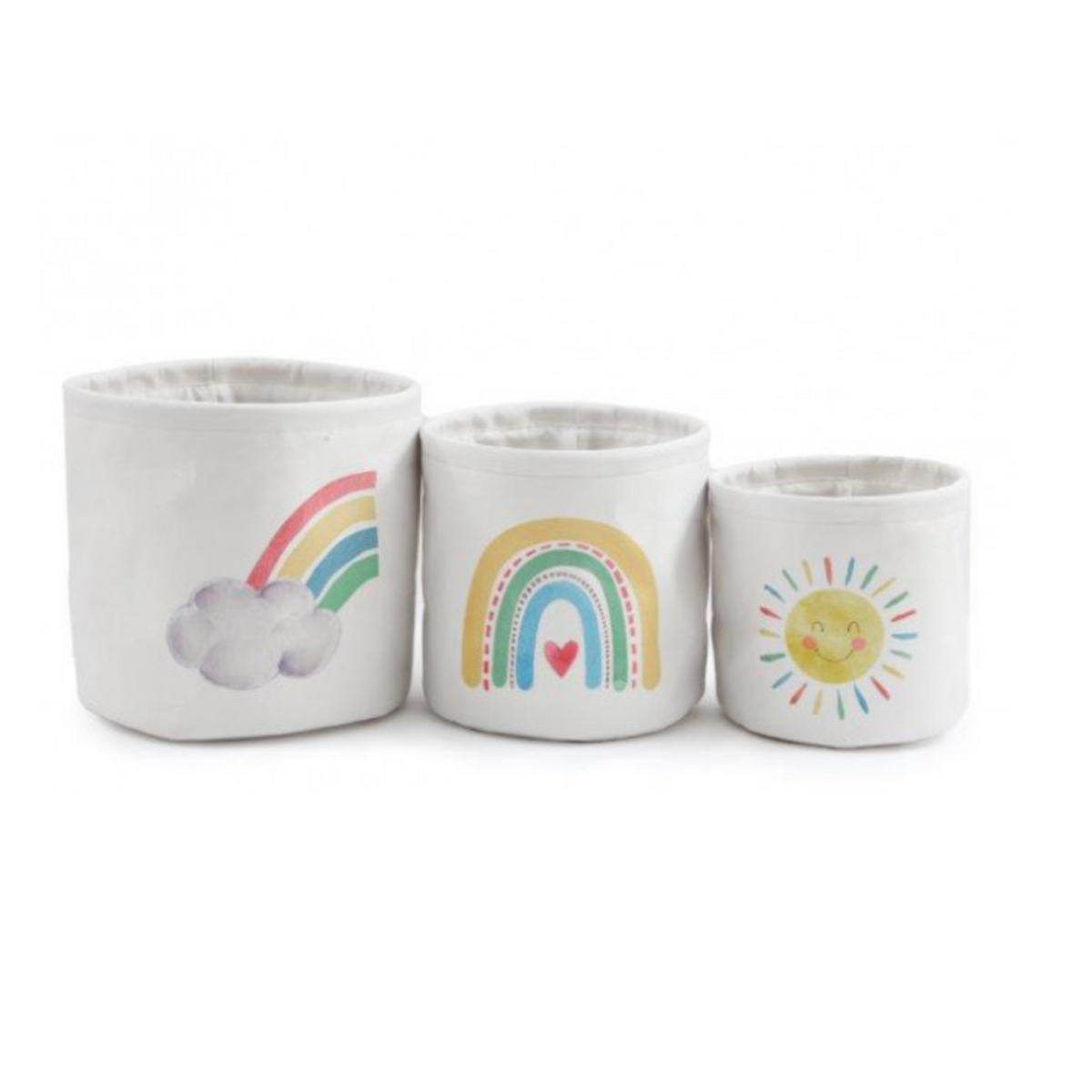 Sil Interiors Set of Three Rainbow Themed Storage Baskets