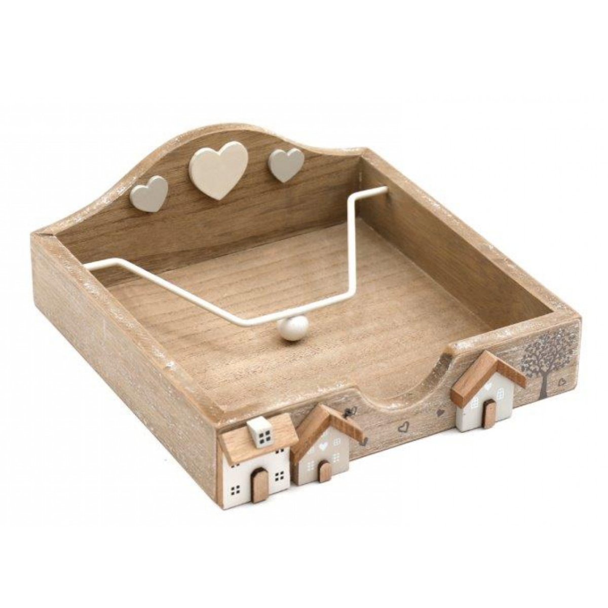 Sil Interiors Wooden House Design Napkin Holder