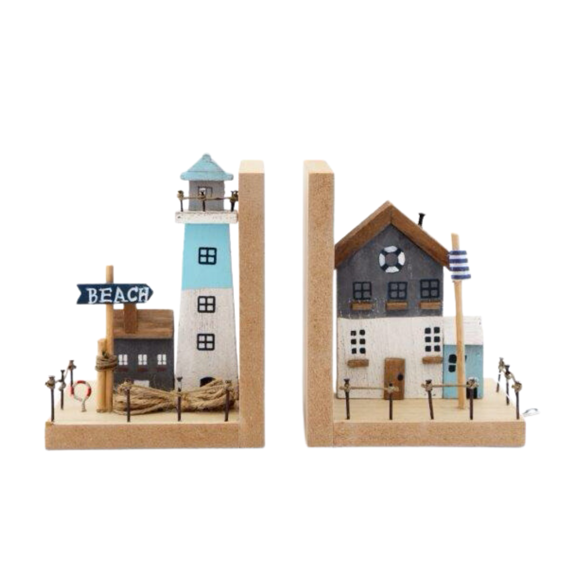 Sil Interiors Set of 2 Beach Hut Design Bookends