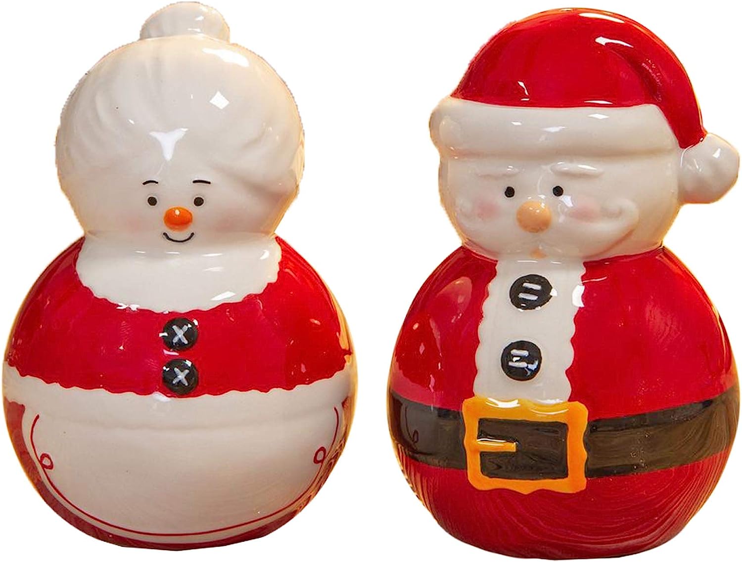 Widdop Set of 2 Mr and Mrs Santa Claus Salt and Pepper Shakers