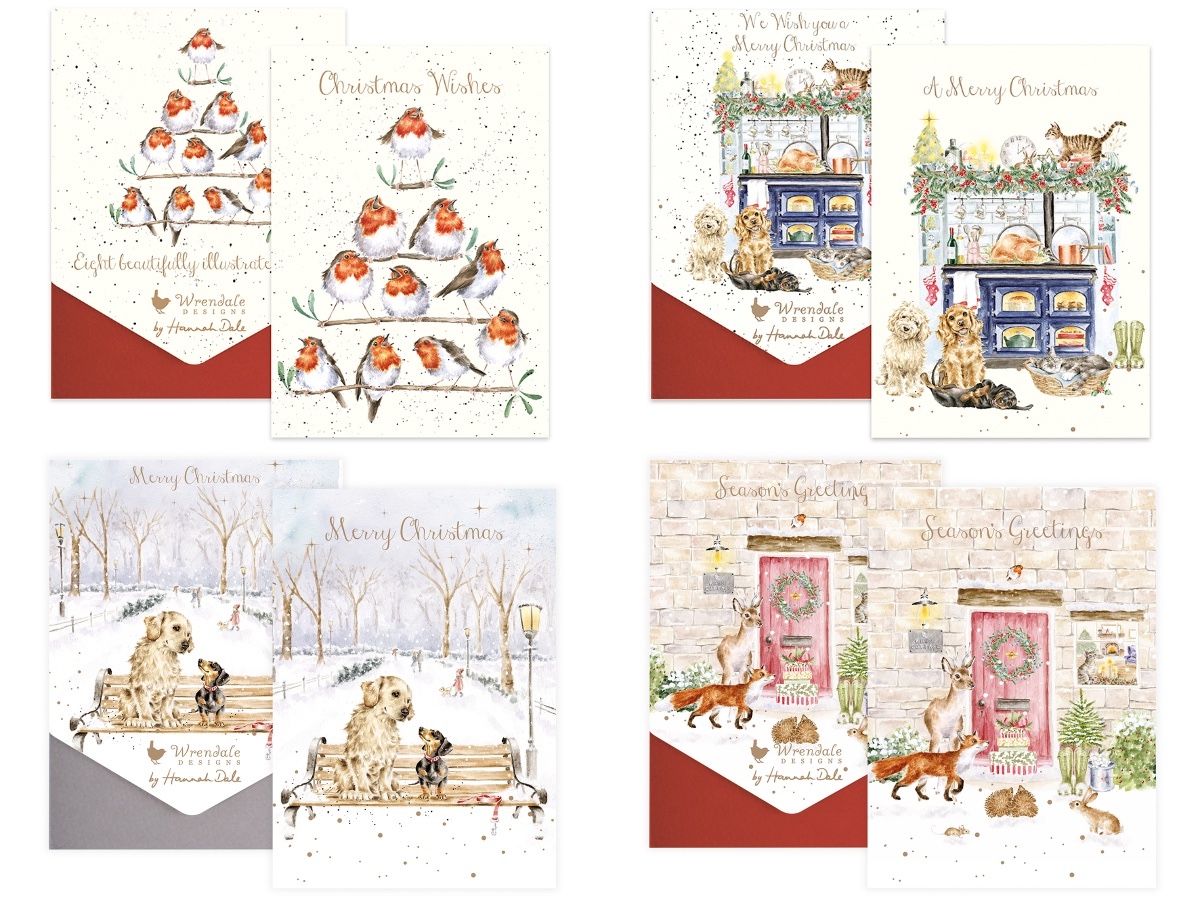 Wrendale Designs Illustrated Christmas Card Pack - Choice of Design