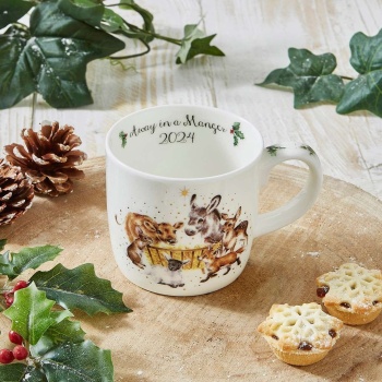 Wrendale Designs Royal Worcester Limited Edition Away In A Manger 2024 Mug